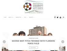 Tablet Screenshot of childrensfootballalliance.com